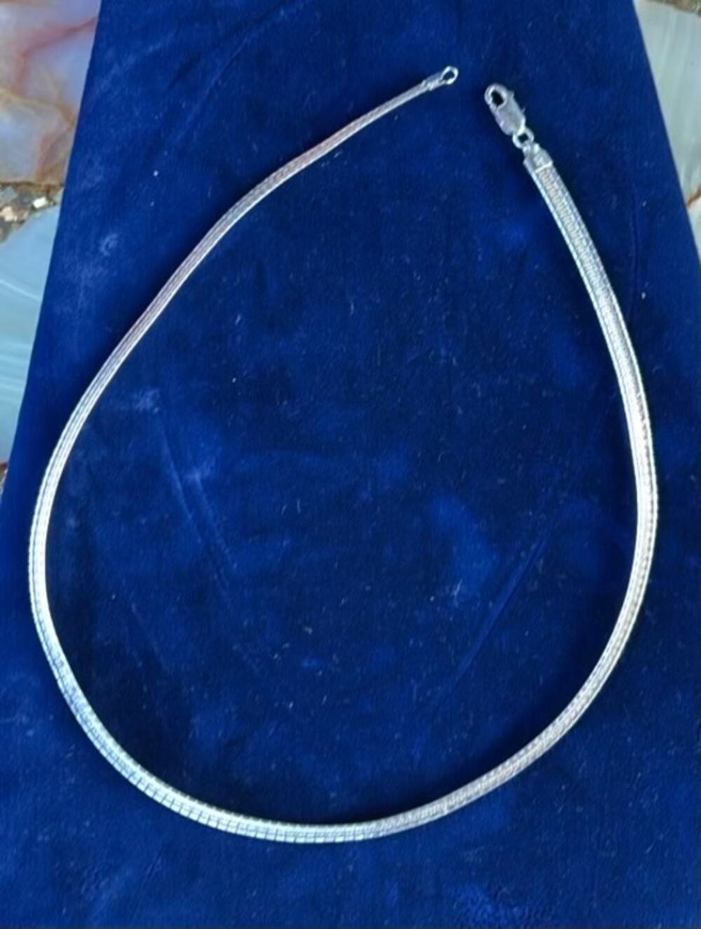 Vintage Sterling Silver 925 Omega Chain 4mm 18" 22g Italy